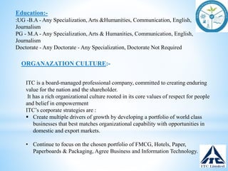 ITC presentation | PPTX