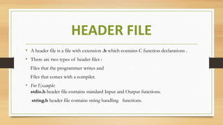 Basic C Structure and related terms with example | PPTX