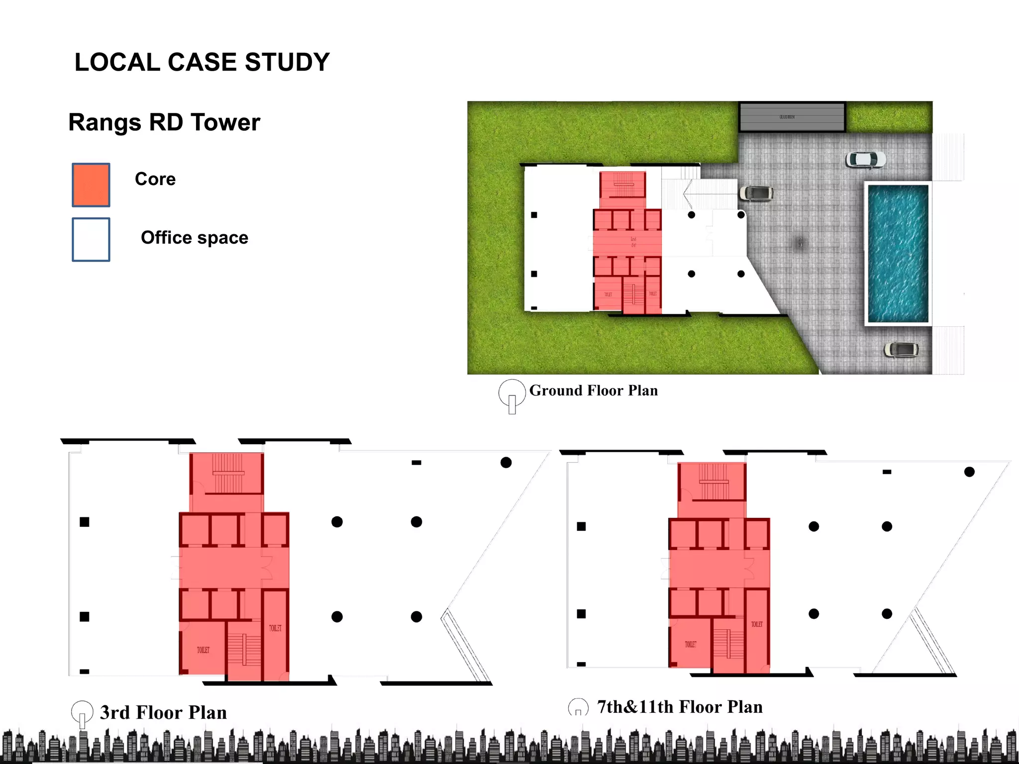 LOCAL CASE STUDY
RangsRangs RD TowerRD Tower
Core
Office space
 