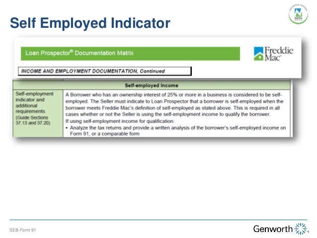 self employed borrower case study part i completing the form 91 wit freddie form 91