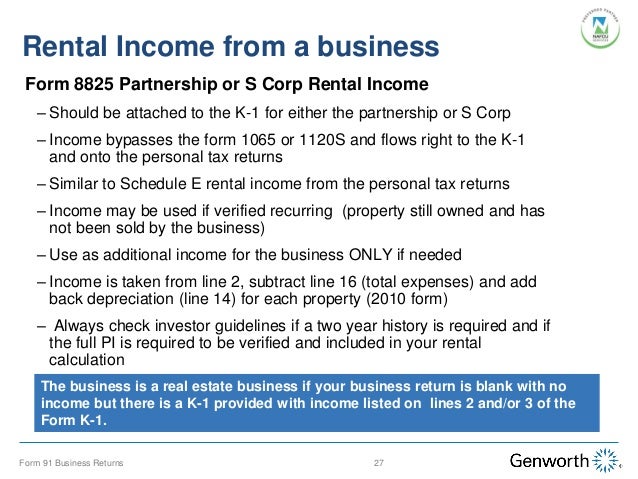 self employed borrower case study part ii completing the form 91 wi 8825 form