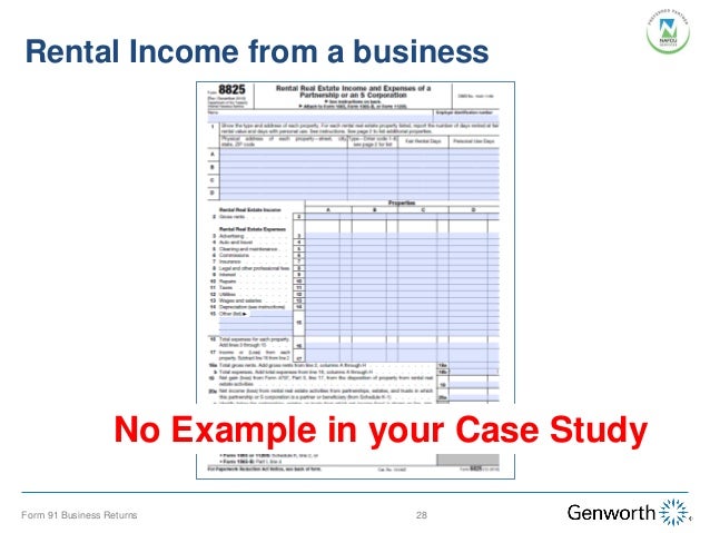 self employed borrower case study part ii completing the form 91 wi 8825 form