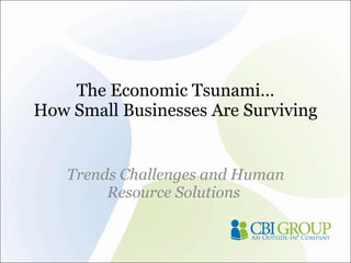   The Economic Tsunami…  How Small Businesses Are Surviving Trends Challenges and Human Resource Solutions  