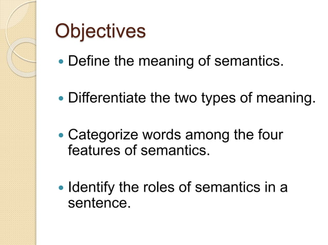 Semantics (Introduction To Linguistics)