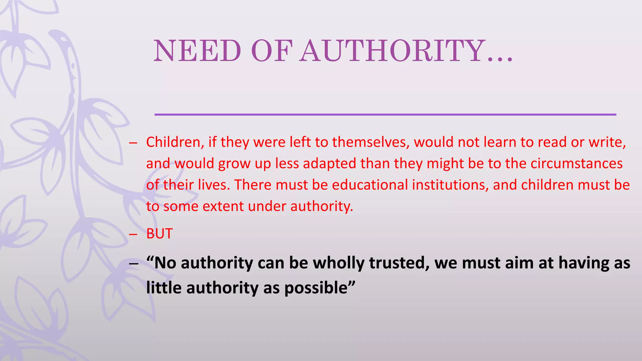 Freedom or Authority in Education | PPTX