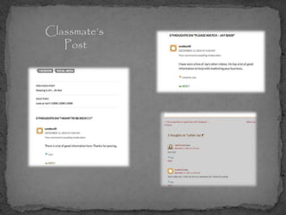 Classmate’s 
Post 
 