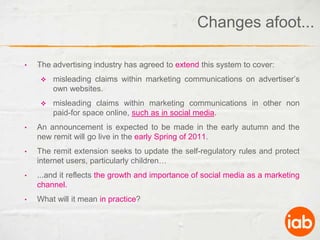 What’s within the ASA’s online remit?