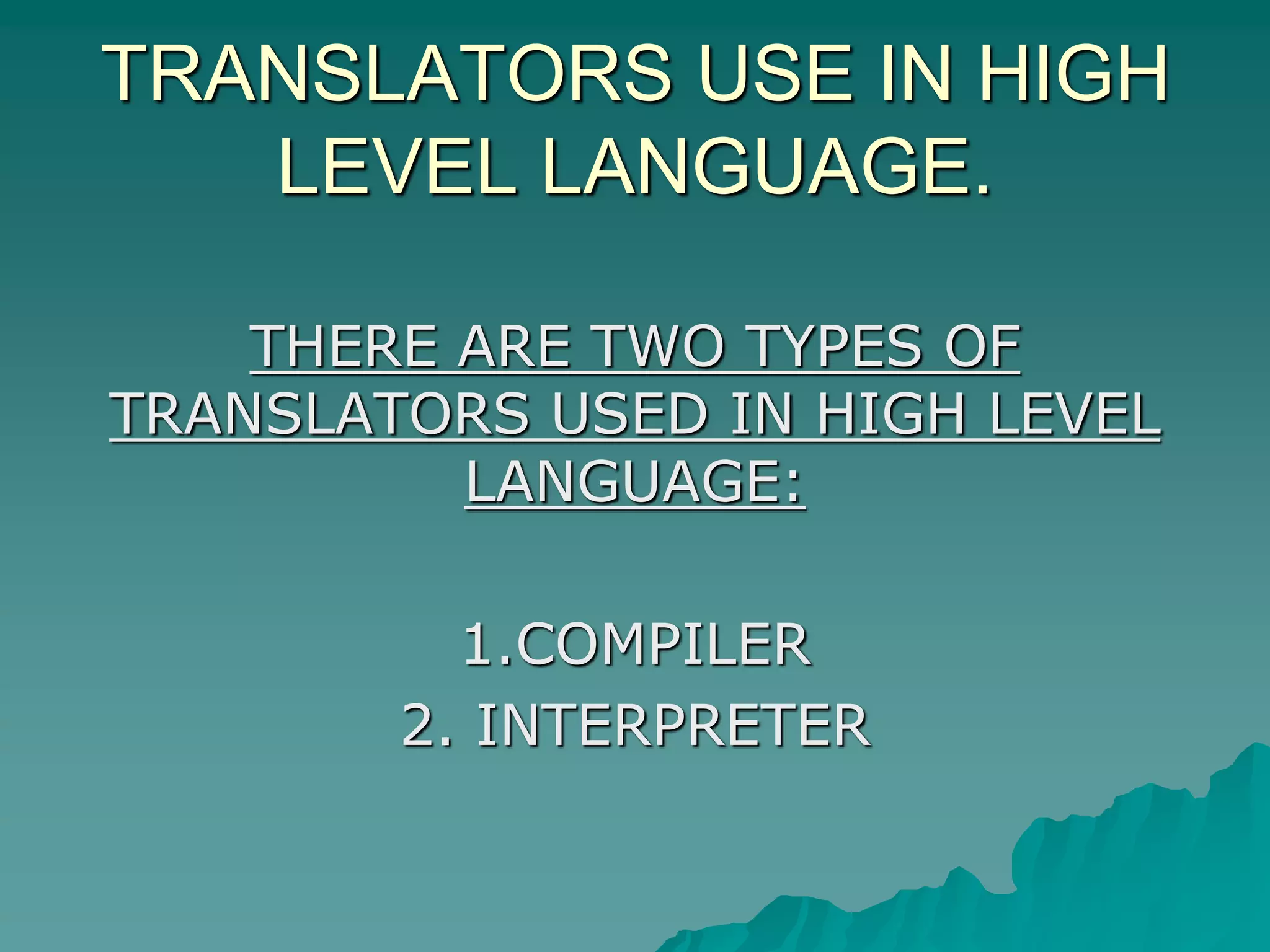 High level and Low level Language | PPT