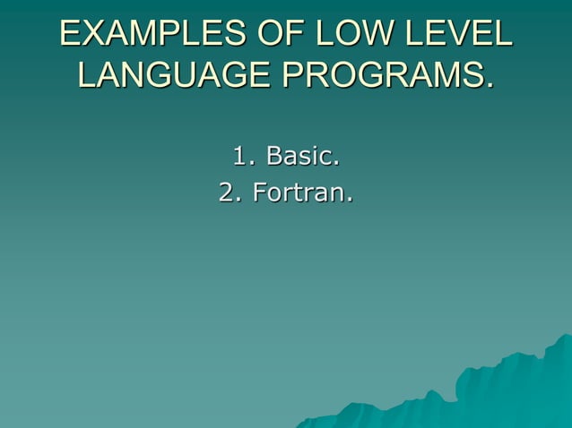 High level and Low level Language | PPT