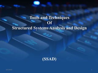 Final presentation of tools and techniques of structure analysis ...