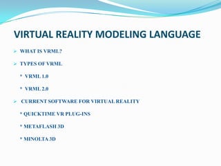 Final presentation of virtual reality by monil