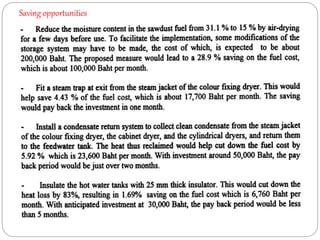 Saving opportunities
 