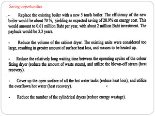 Saving opportunities
 