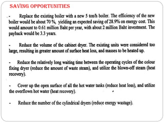 Final presentation on energy conservation in textile industry | PPTX