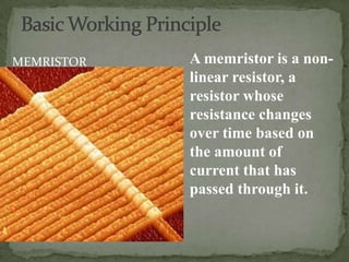 Final presentation on memristor | PPTX