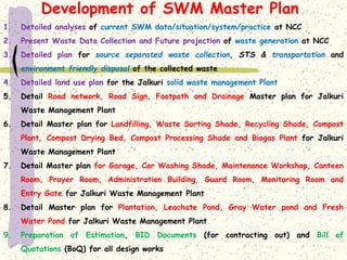 Solid Waste Management master plan for NCC | PPT