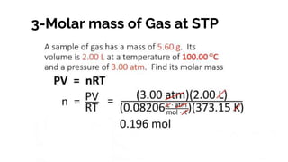 3-Molar mass of Gas at STP
 