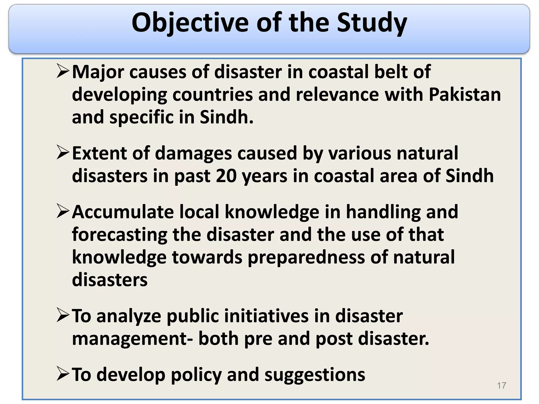 12Figure 6 shows that disaster has inverse relationship with income. i.e. low income fall under key target of disaster and its distraction scale.