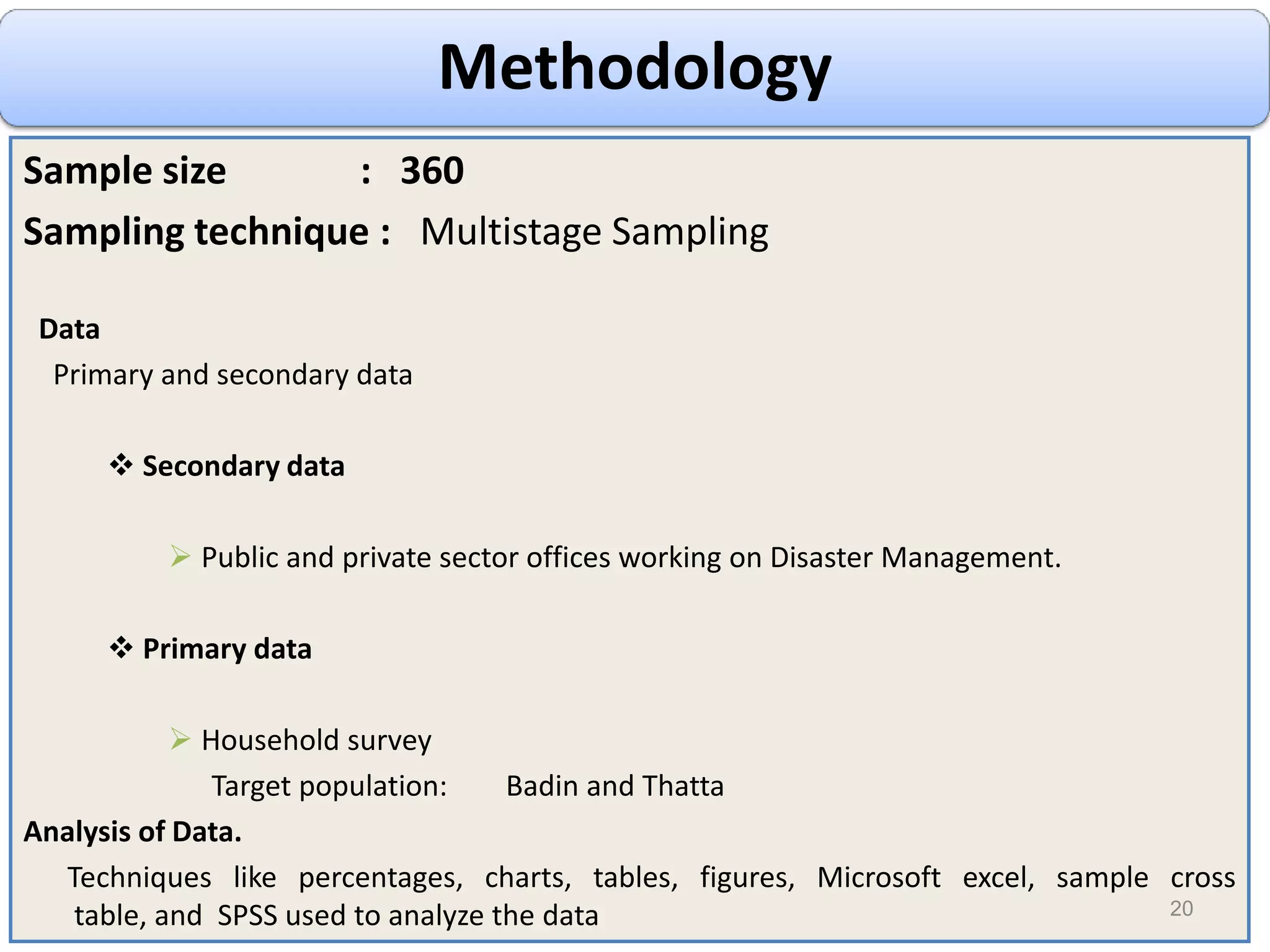 Highlighting major factors of disasters