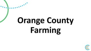 Orange County Farmland (acres)
Source: USDA Agricultural Census, 2017
60,057
56,666
69,908
2007 2012 2017
 
