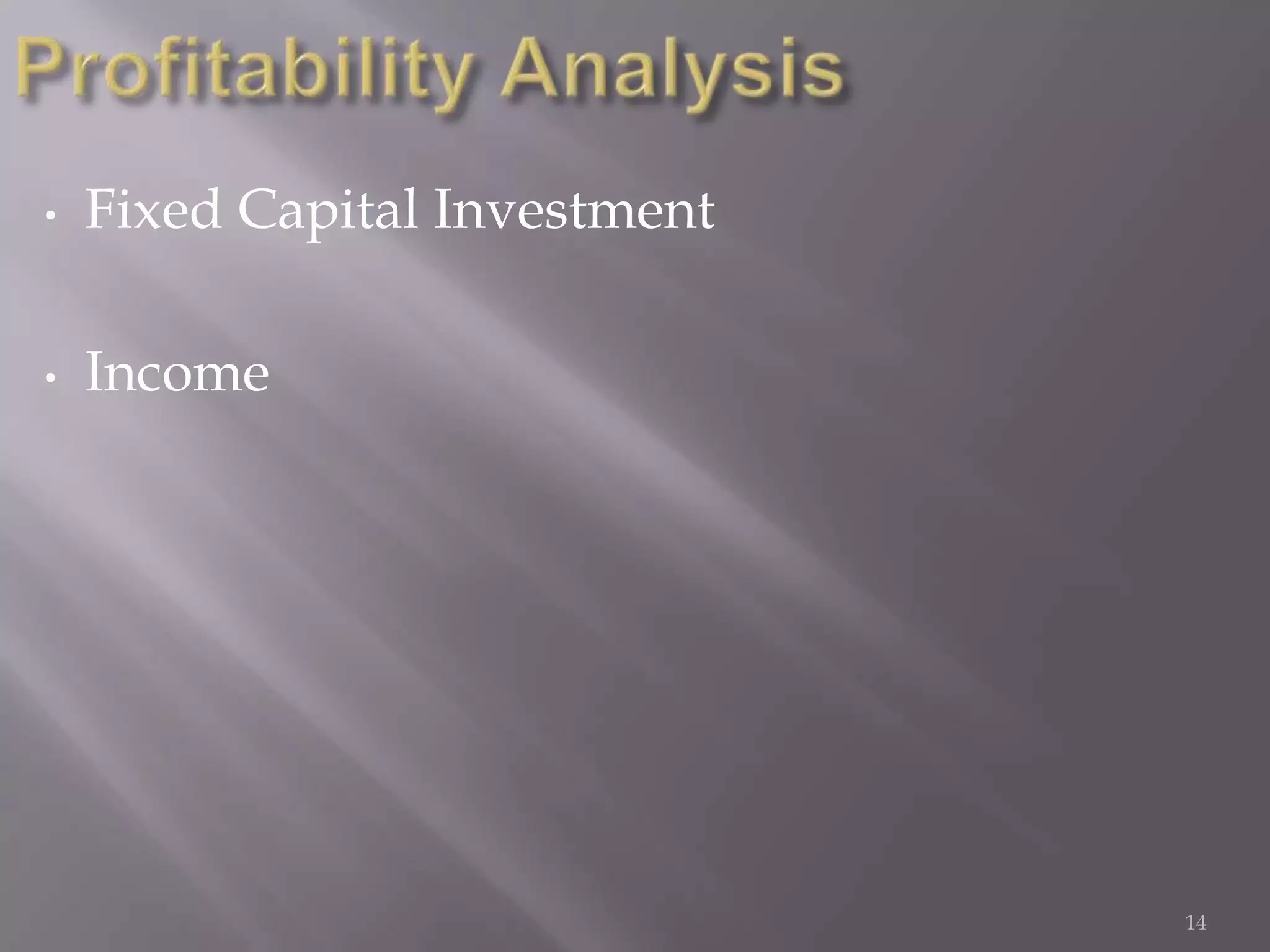 Available Production Methods