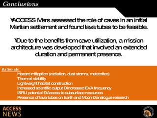 ACCESS Mars project final presentation | PPT