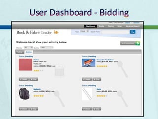 User Dashboard - Bidding