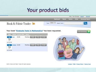 Your product bids