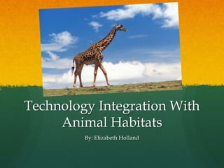 Technology Integration With Animal Habitats By: Elizabeth Holland 