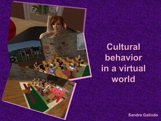 Cultural behavior in a virtual world Sandra Galindo 