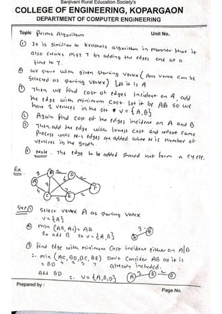 Comprehensive Guide to Spanning Trees and Prim's Algorithm for MST | PDF