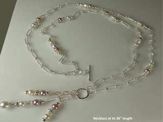 Necklace at its 36” length 