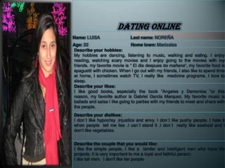 Final product dating profile page