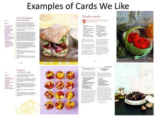 Examples of Cards We Like
 
