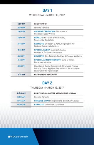 DC Blockchain Summit 2017 Program Guide | PDF