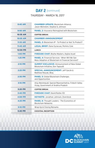 DC Blockchain Summit 2017 Program Guide | PDF