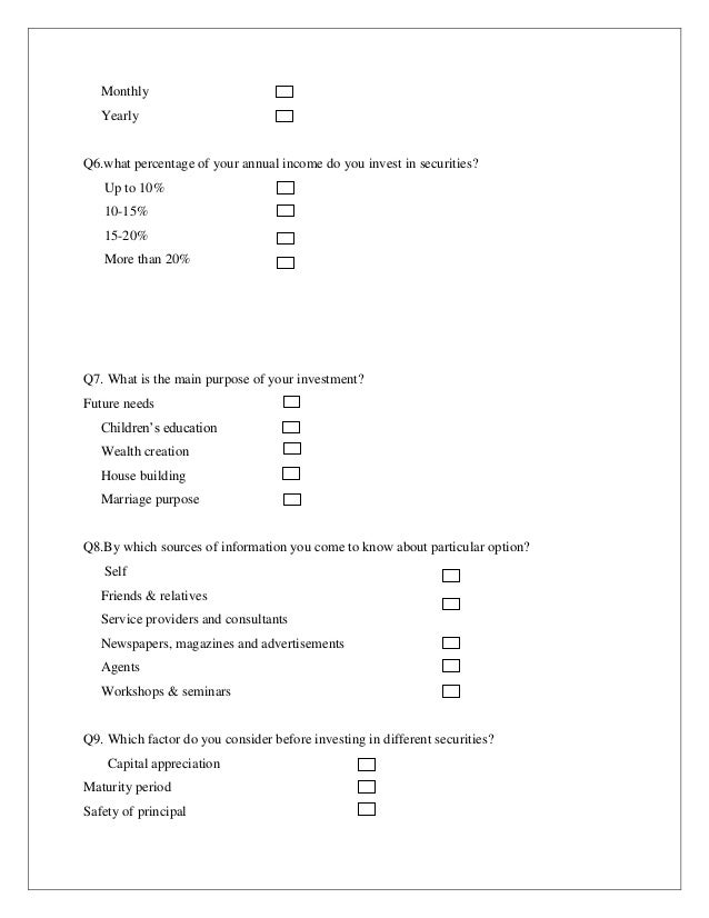 a study on various investment opportunities and investment pattern o