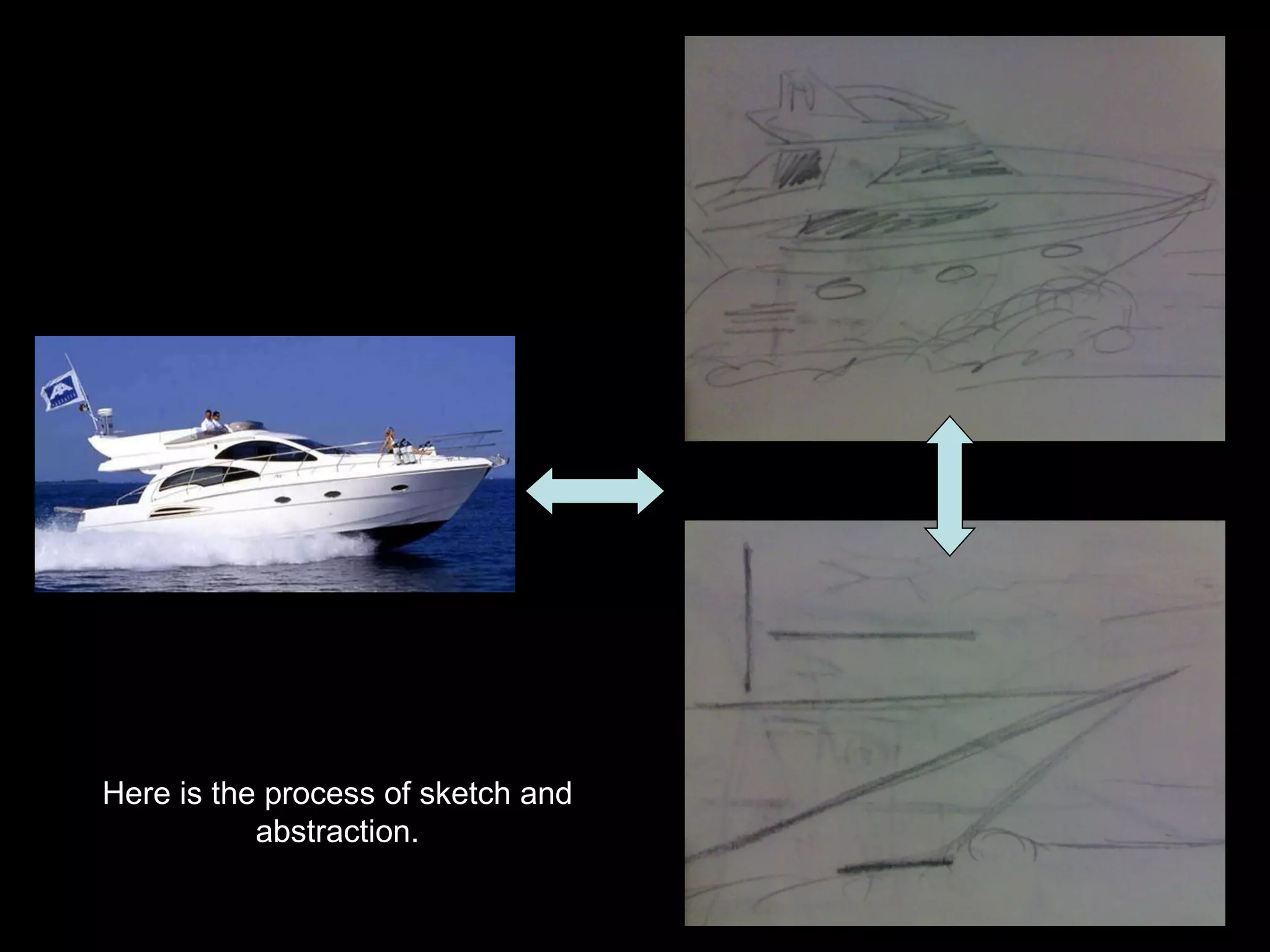 Here is the process of sketch and abstraction. 