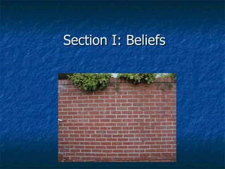 Section I: Beliefs 