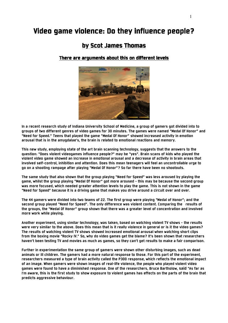 Video Games ViolenceDoes It Affect