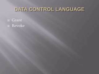  Grant
 Revoke
 