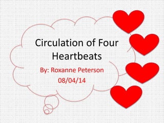 Circulation of Four
Heartbeats
By: Roxanne Peterson
08/04/14
 