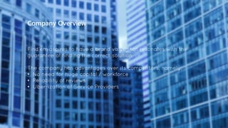 Company Overview
•
•
•