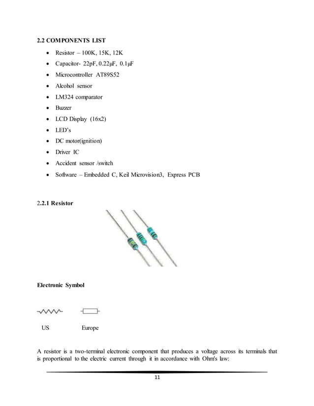 Project report on Vehicle accident and Alcohol sensing alert with