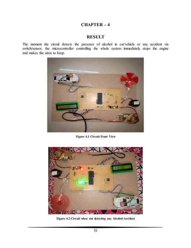 Project report on Vehicle accident and Alcohol sensing alert with