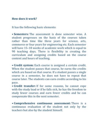 Choice Based Credit System CBCS | PDF