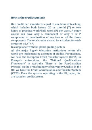 Choice Based Credit System CBCS | PDF