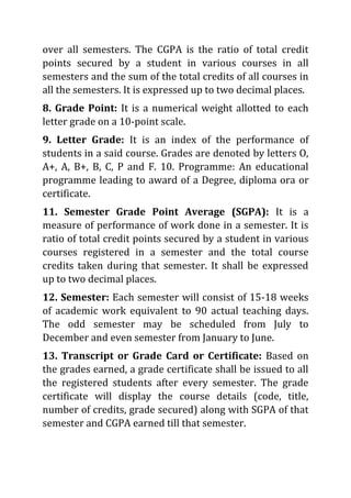 Choice Based Credit System CBCS | PDF