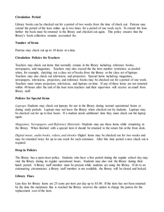 Library Design and Budget | DOCX