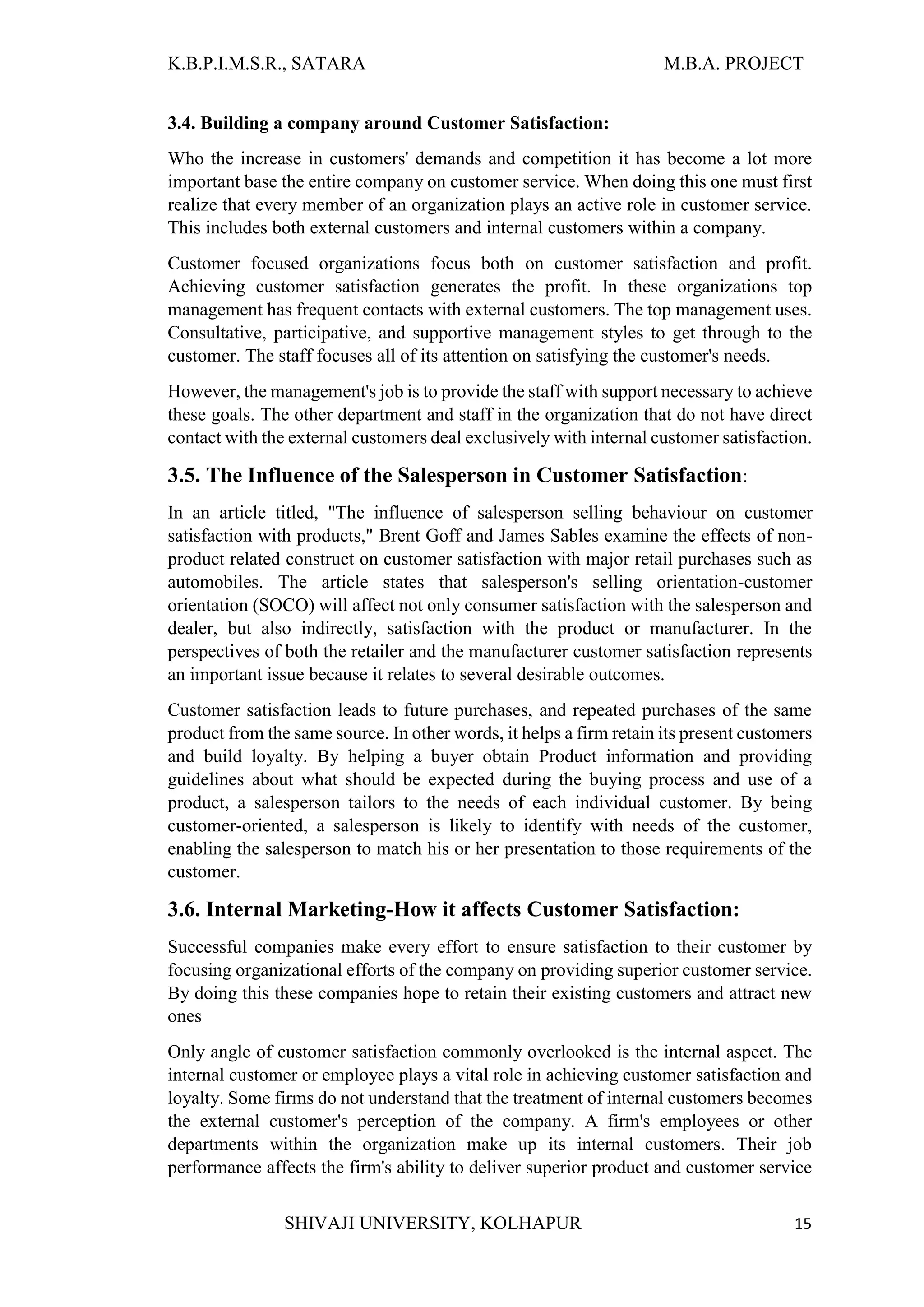 “A STUDY OF CUSTOMER SATISFACTION TOWARDS HONDA TWO WHEELER VEHICLES ...
